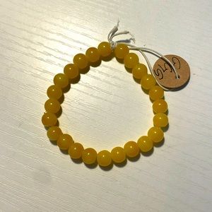 Yellow beaded bracelet